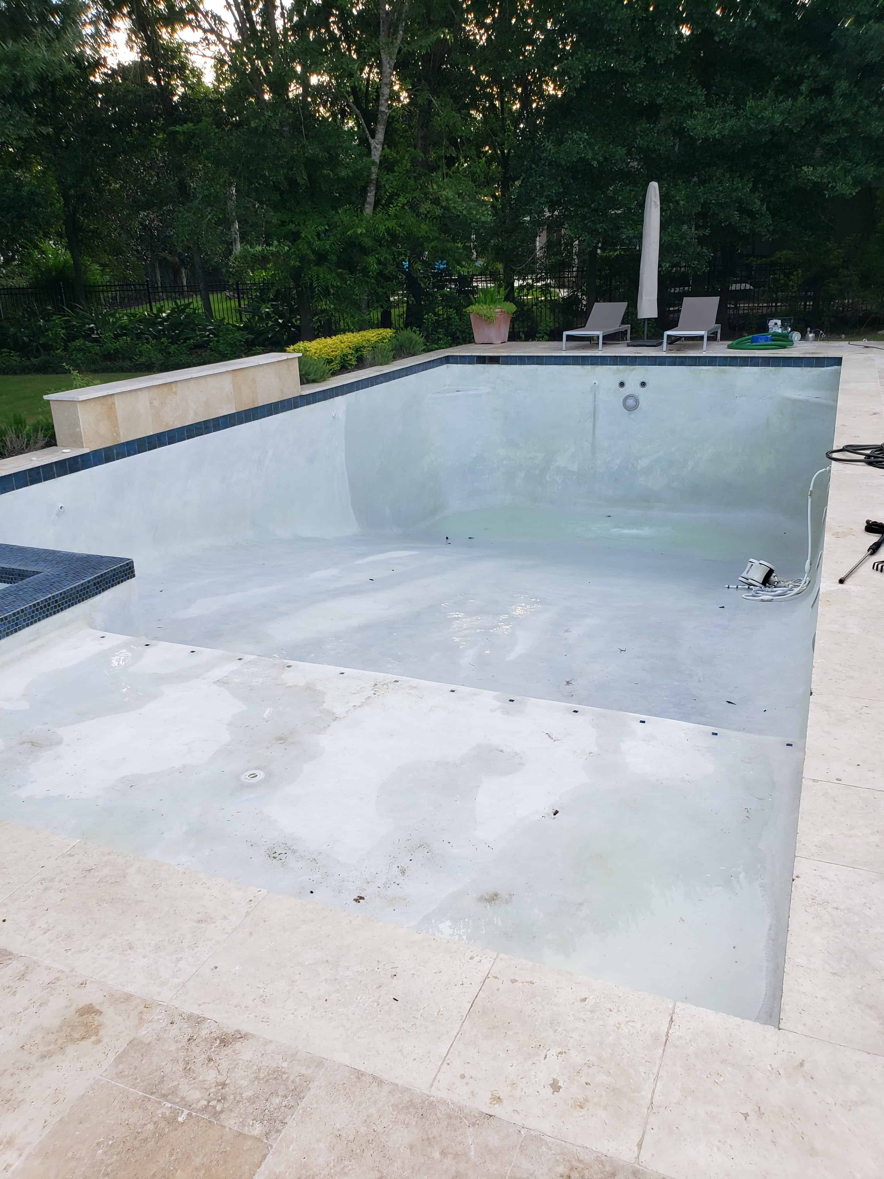 front Shot of Clean Empty pool